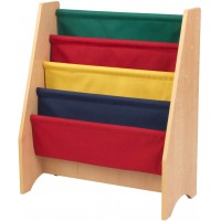 Biblioteca MDF Etajera Raft Maro cu panza multicolor - Kidkraft Sling Natur Primary cu rafturi pentru carti si reviste Biblioteca MDF Etajera Raft Maro cu panza multicolor - Kidkraft Sling Natur Primary cu rafturi pentru carti si reviste